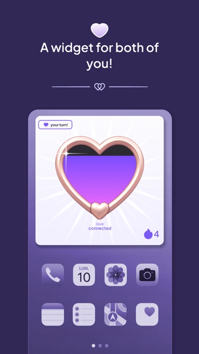 두 사람이 함께 사용하는 Love Widget 커플 위젯 화면
