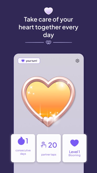 매일 서로의 마음을 챙길 수 있는 Love Widget 커플 기능 화면